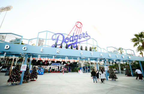 LOS ANGELES, CALIFORNIA - DECEMBER 01:A general view of atmosphere at the Dodgers Holiday Festival at Dodger Stadium on December 01, 2021 in Los Angeles, California. (Photo by Matt Winkelmeyer/Getty Images for Dodgers Holiday Festival)