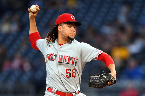 Luis Castillo #58 of the Cincinnati Reds (Photo by Joe Sargent/Getty Images)