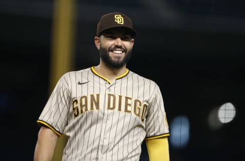 First baseman Eric Hosmer #30 of the San Diego Padres (Photo by Ralph Freso/Getty Images)