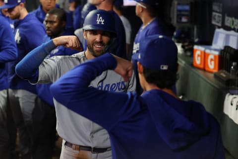 Chris Taylor #3 of the Los Angeles Dodgers (Photo by Kevin C. Cox/Getty Images)