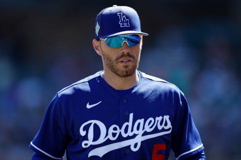 Infielder Freddie Freeman #5 of the Los Angeles Dodgers (Photo by Christian Petersen/Getty Images)