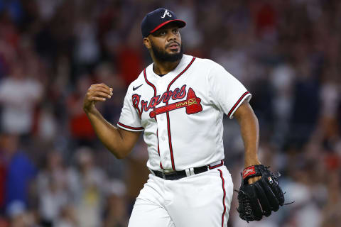 Kenley Jansen #74 of the Atlanta Braves (Photo by Todd Kirkland/Getty Images)