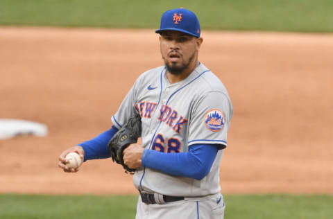 WASHINGTON, DC - SEPTEMBER 27: Dellin Betances #68 of the New York Mets pitches during a baseball game against the Washington Nationals at Nationals Park on September 27, 2020 in Washington, DC. (Photo by Mitchell Layton/Getty Images)