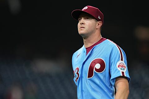 Corey Knebel #23 of the Philadelphia Phillies (Photo by Mitchell Leff/Getty Images)