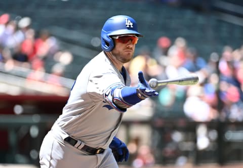 Max Muncy #13 of the Los Angeles Dodgers (Photo by Norm Hall/Getty Images)