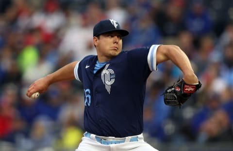 Starting pitcher Brad Keller #56 of the Kansas City Royals (Photo by Jamie Squire/Getty Images)