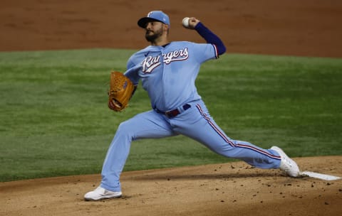 Martin Perez #54 of the Texas Rangers (Photo by Ron Jenkins/Getty Images)