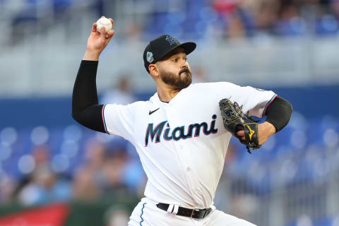 Pablo Lopez #49 of the Miami Marlins (Photo by Michael Reaves/Getty Images)