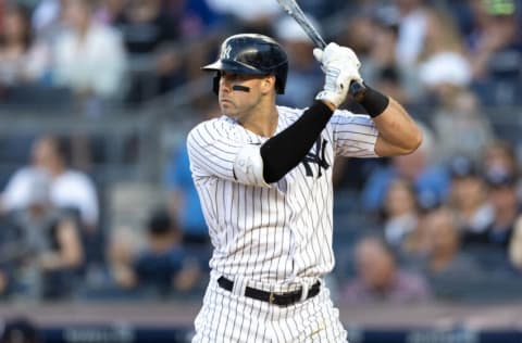 NEW YORK, NEW YORK - JUNE 28: Joey Gallo #13 of the New York Yankees at bat during the second inning of the game against the Oakland Athletics at Yankee Stadium on June 28, 2022 in New York City. (Photo by Dustin Satloff/Getty Images)