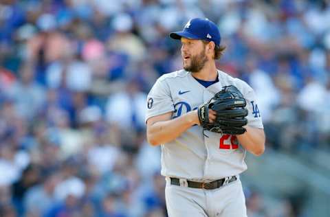 NEW YORK, NEW YORK - SEPTEMBER 01: Clayton Kershaw #22 of the Los Angeles Dodgers in action against the New York Mets at Citi Field on September 01, 2022 in New York City. The Mets defeated the Dodgers 5-3. (Photo by Jim McIsaac/Getty Images)