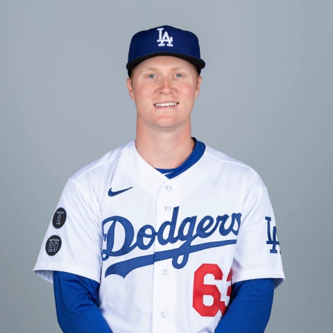 Los Angeles Dodgers Kody Hoese (63) Mandatory Credit: MLB Photos via USA Today Sports