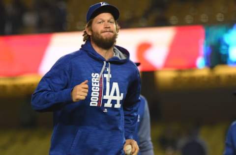 May 8, 2017; Los Angeles, CA, USA; Los Angeles Dodgers starting pitcher Clayton Kershaw (22) runs off the field after the game against the Pittsburgh Pirates at Dodger Stadium. Mandatory Credit: Jayne Kamin-Oncea-USA TODAY Sports