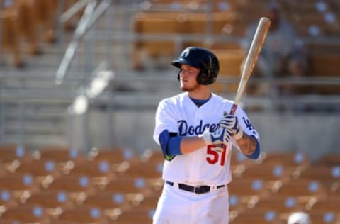 Oct 11, 2016; Glendale, AZ, USA; Glendale Desert Dogs outfielder Alex Verdugo of the Los Angeles Dodgers during an Arizona Fall League game against the Scottsdale Scorpions at Camelback Ranch. Mandatory Credit: Mark J. Rebilas-USA TODAY Sports