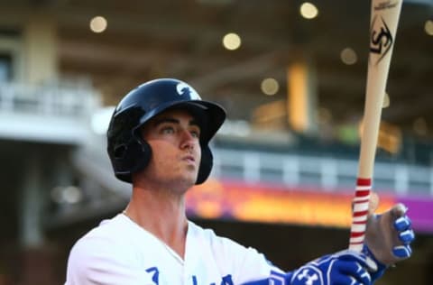 Nov 5, 2016; Surprise, AZ, USA; West infielder Cody Bellinger of the Los Angeles Dodgers during the Arizona Fall League Fall Stars game at Surprise Stadium. Mandatory Credit: Mark J. Rebilas-USA TODAY Sports