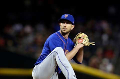 May 16, 2017; Phoenix, AZ, USA; New York Mets relief pitcher Jerry Blevins (39) throws in the eighth inning against the Arizona Diamondbacks at Chase Field. Mandatory Credit: Rick Scuteri-USA TODAY Sports