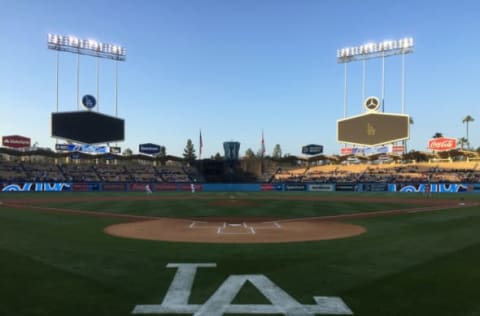 May 24, 2017; Los Angeles, CA, USA; General overall view of Dodger Stadium during an MLB baseball game between the St. Louis Cardinals and the Los Angeles Dodgers. Mandatory Credit: Kirby Lee-USA TODAY Sports