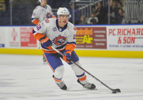 BRIDGEPORT, CT – NOVEMBER 11: New York Islanders prospect Otto Koivula #12 of the Bridgeport Sound Tigers. (Photo by Gregory Vasil/Getty Images)