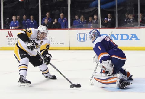 Thomas Greiss #1 of the New York Islanders  (Photo by Bruce Bennett/Getty Images)