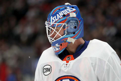Thomas Greiss #1 of the New York Islanders (Photo by Matthew Stockman/Getty Images)