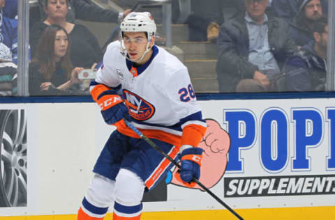 Michael Dal Colle #28 of the New York Islanders. (Photo by Claus Andersen/Getty Images)