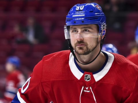 MONTREAL, QC – JANUARY 13: Tomas Tatar #90 of the Montreal Canadiens looks on during the warm-up against the Calgary Flames at the Bell Centre on January 13, 2020 in Montreal, Canada. The Montreal Canadiens defeated the Calgary Flames 2-0. (Photo by Minas Panagiotakis/Getty Images)