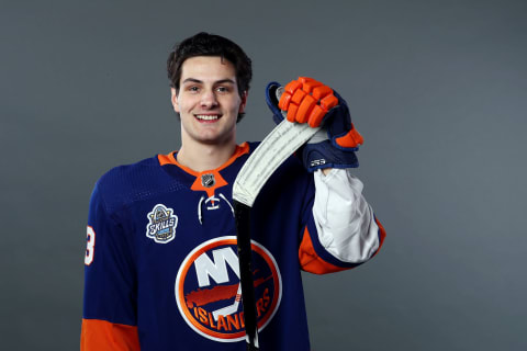 ST LOUIS, MISSOURI – JANUARY 24: Mathew Barzal #13 of the New York Islanders poses for a portrait ahead of the 2020 NHL All-Star Game at Enterprise Center on January 24, 2020 in St Louis, Missouri. (Photo by Jamie Squire/Getty Images)