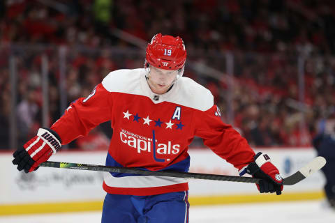 Nicklas Backstrom #19 of the Washington Capitals (Photo by Patrick Smith/Getty Images)