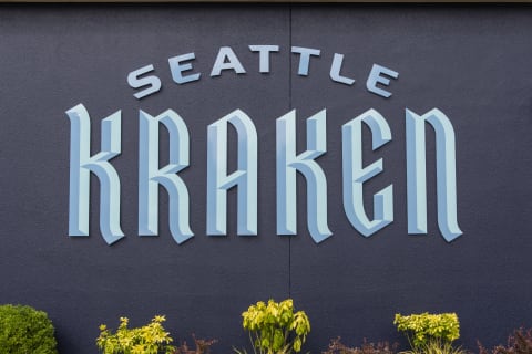 SEATTLE, WASHINGTON – AUGUST 21: The Team Store for the Seattle Kraken, the NHL’s newest franchise, opens for business on August 21, 2020 in Seattle, Washington. (Photo by Jim Bennett/Getty Images)