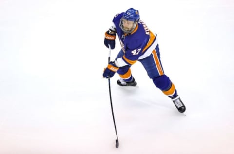 Leo Komarov #47 of the New York Islanders. (Photo by Elsa/Getty Images)