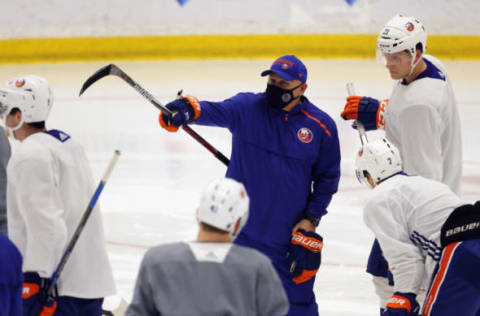 Head coach Barry Trotz of the New York Islanders. (Photo by Bruce Bennett/Getty Images)