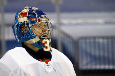 Ilya Sorokin #30 of the New York Islanders (Photo by Bruce Bennett/Getty Images)