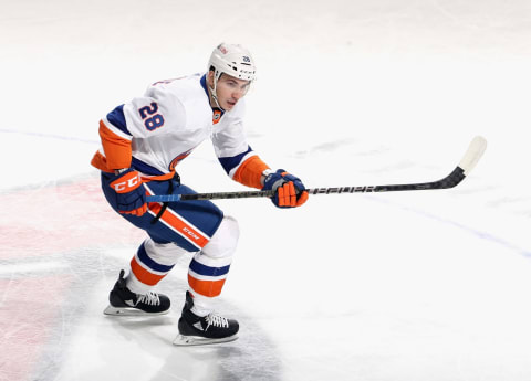 Michael Dal Colle #28 of the New York Islanders. (Photo by Bruce Bennett/Getty Images)