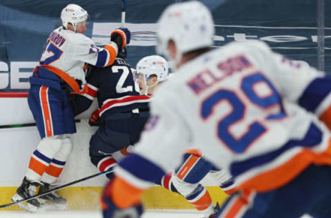 Leo Komarov #47 of the New York Islanders (Photo by Patrick Smith/Getty Images)