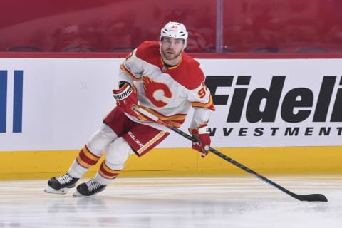 Sam Bennett #93 of the Calgary Flames  (Photo by Minas Panagiotakis/Getty Images)