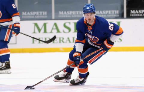 Oliver Wahlstrom #26 of the New York Islanders. (Photo by Bruce Bennett/Getty Images)