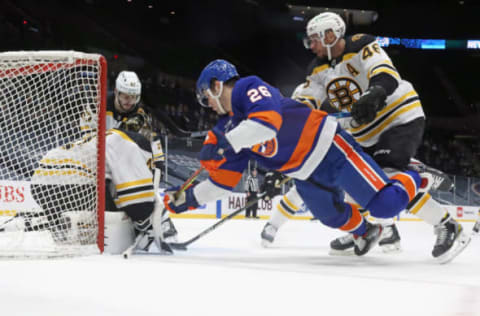 Oliver Wahlstrom #26 of the New York Islanders. (Photo by Bruce Bennett/Getty Images)