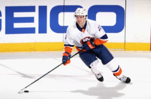 Mathew Barzal #13 of the New York Islanders. (Photo by Bruce Bennett/Getty Images)