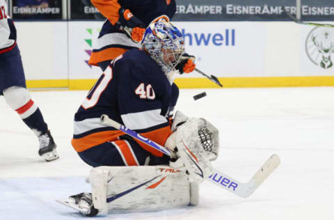 Semyon Varlamov #40 of the New York Islanders. (Photo by Al Bello/Getty Images)