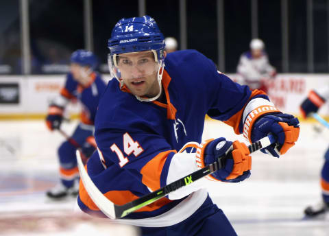 Travis Zajac #14 of the New York Islanders. (Photo by Bruce Bennett/Getty Images)