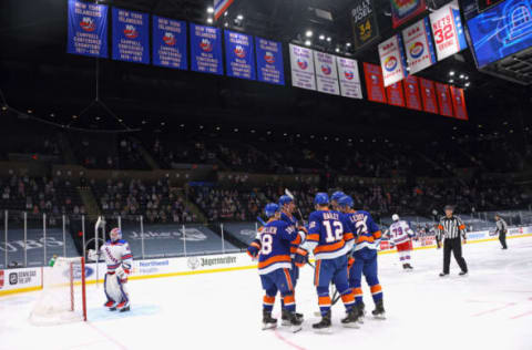 Anthony Beauvillier #18 and the New York Islanders. (Photo by Bruce Bennett/Getty Images)