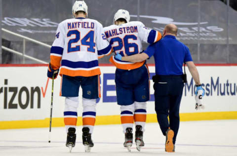 Oliver Wahlstrom #26 of the New York Islanders. (Photo by Emilee Chinn/Getty Images)