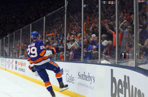 Brock Nelson #29 of the New York Islanders. (Photo by Bruce Bennett/Getty Images)