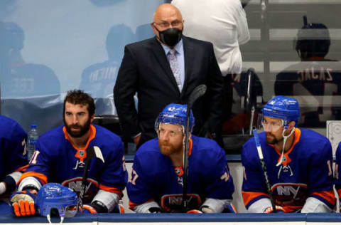 Head coach Barry Trotz of the New York Islanders. (Photo by Rich Graessle/Getty Images)