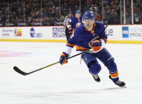 NEW YORK, NY – MARCH 18: Chris Wagner #21 of the New York Islanders skates against the Carolina Hurricanes at the Barclays Center on March 18, 2018 in the Brooklyn borough of New York City. (Photo by Bruce Bennett/Getty Images)