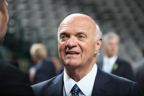 DALLAS, TX – JUNE 22: Lou Lamoriello of the New York Islanders attends the first round of the 2018 NHL Draft at American Airlines Center on June 22, 2018 in Dallas, Texas. (Photo by Bruce Bennett/Getty Images)