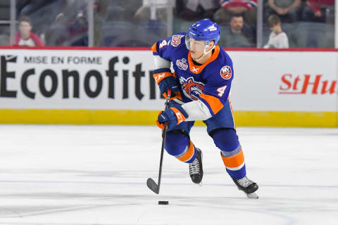 Mitchell Vande Sompel #4 of the Bridgeport Sound Tigers. (Photo by Stephane Dube /Getty Images)