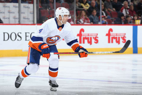 Andy Greene #4 of the New York Islanders (Photo by Christian Petersen/Getty Images)