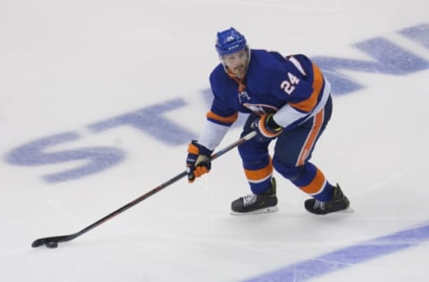 New York Islanders defenseman Scott Mayfield (24). Mandatory Credit: John E. Sokolowski-USA TODAY Sports