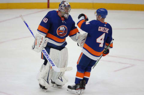 New York Islanders goalie Semyon Varlamov (40) . Mandatory Credit: Brad Penner-USA TODAY Sports