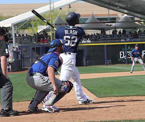 Jabari Blash Home Run. Credit: Kathy Whelan